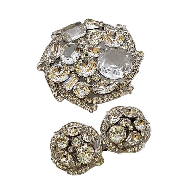 Vintage Spectacular Signed Weiss Blingy Rhinestone Set (A3284) - Picture 1 of 5